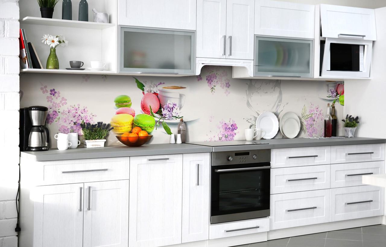 Кухонный фартук Французское угощенье виниловый самоклеющийся 60х300 см