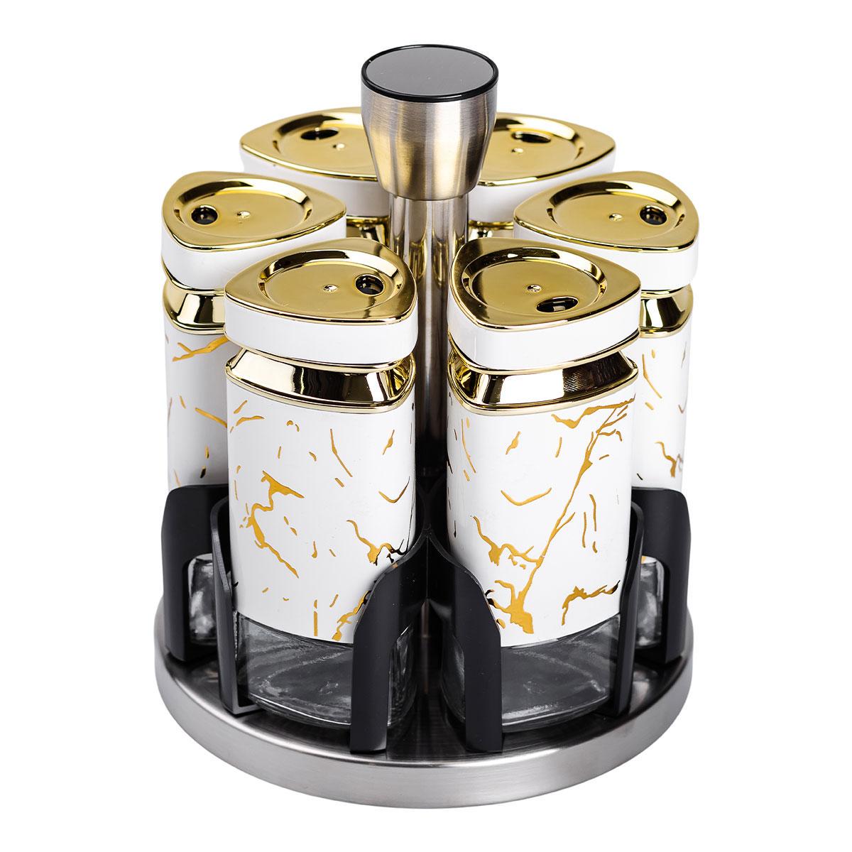 Набір баночок для спецій карусель 6 шт. 120 мл (HP-1332) - фото 2