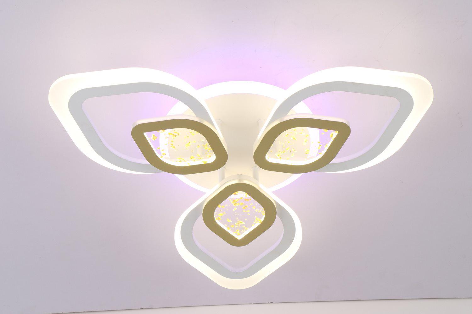 Люстра светодиодная с пультом Valeso V K29133-3+1 White/Gold (000036449) - фото 4 Люстра светодиодная с пультом Valeso V K29133-3+1 White/Gold (000036449) - фото 4