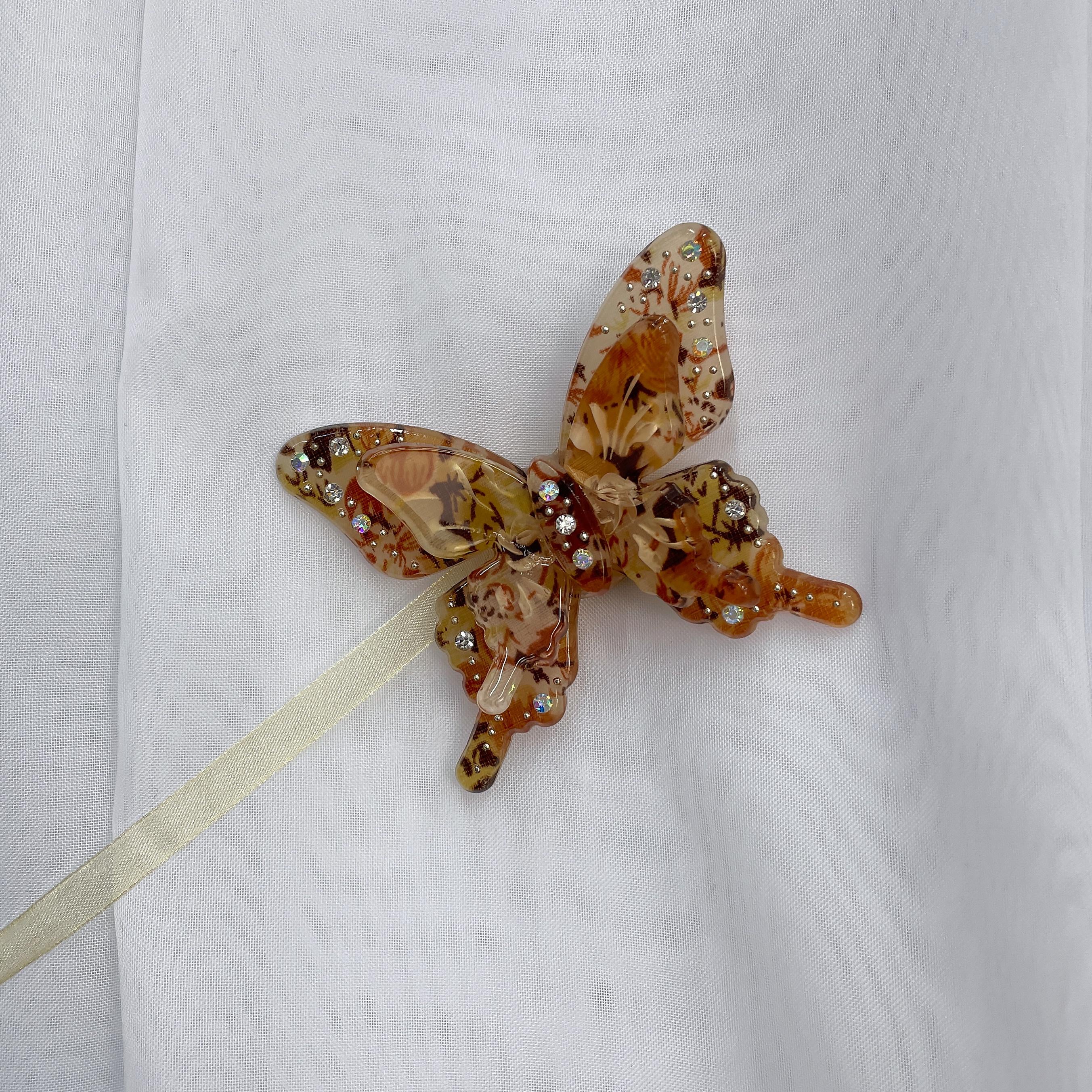 Магниты для штор и гардин Бабочка Люси 2 шт. Терракотовый (81-170)