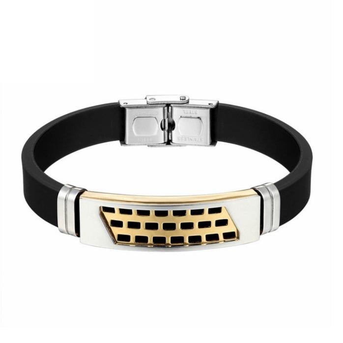 Браслет из медицинской стали на силиконовом ремешке 20 см (BSS-052)