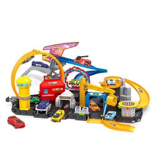 Гараж детский игровой парковка для машинок лифт/подсветка/7 машинок (P884-A)