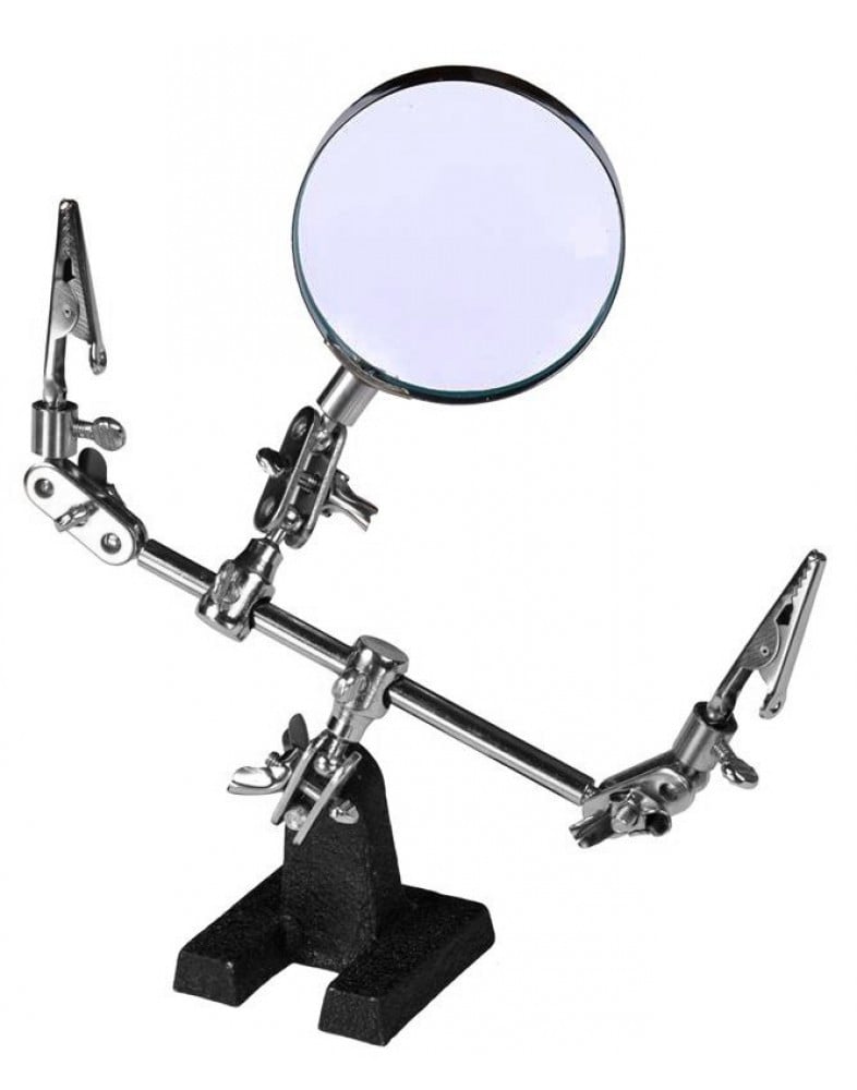 Держатель для пайки "Третья Рука" JM-501 (ZD10-D) стеклянная лупа 60 мм