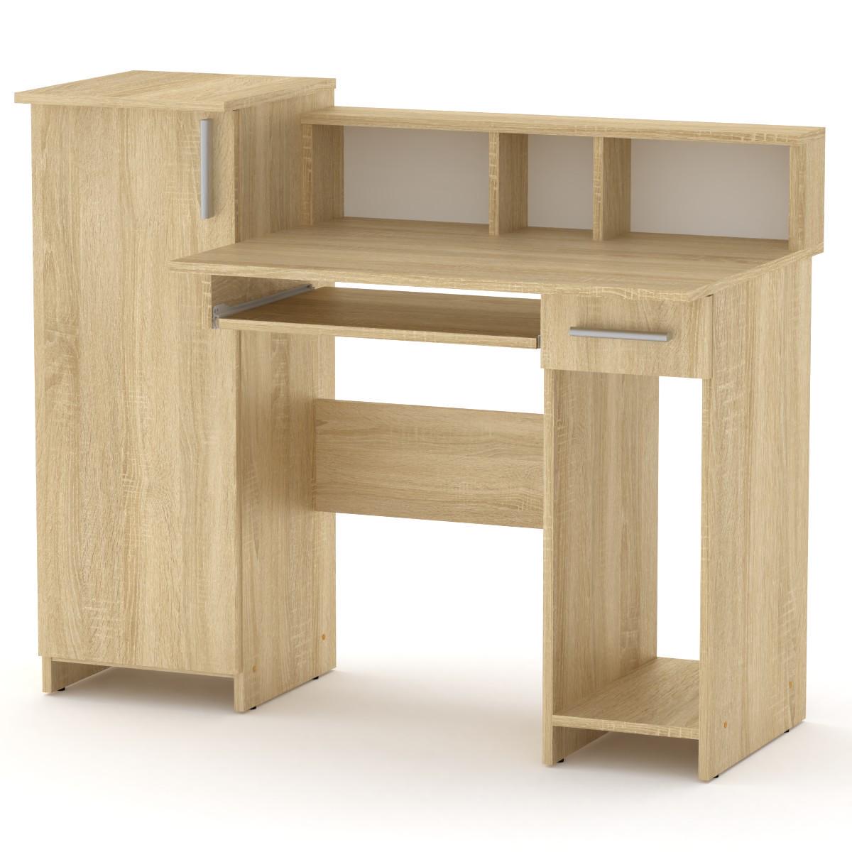 Стол компьютерный МеблиКо ПИ-ПИ-2 118х60х96 см Дуб сонома (k-1420-7) - фото 1