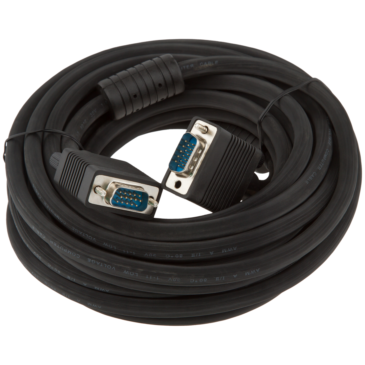 Кабель VGA-7.0BK с двумя ферритовыми кольцами 7 м Черный