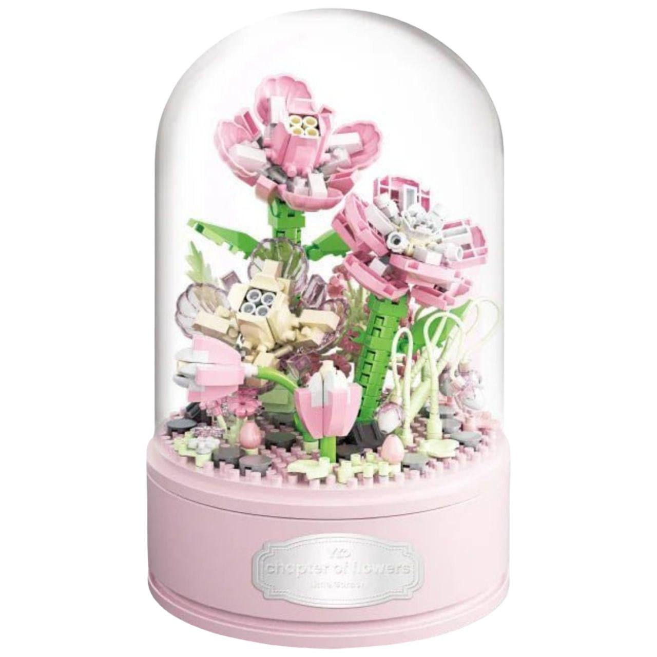 Конструктор музыкальный под куполом Розовые гардении P1062 438 дет. 9,4х9,4х16 см Розовый (31993263)