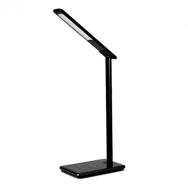 Настольная лампа SUNROZ WD-102 LED с беспроводной зарядкой QI 2в1 USB Черный (SUN0511)