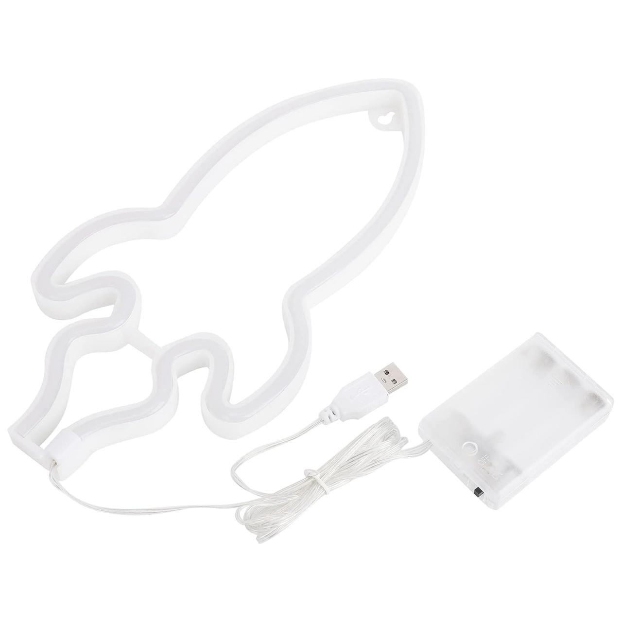 Светильник-ночник настенный Ракета светодиодный на батарейках/USB (748408) - фото 4 Светильник-ночник настенный Ракета светодиодный на батарейках/USB (748408) - фото 4