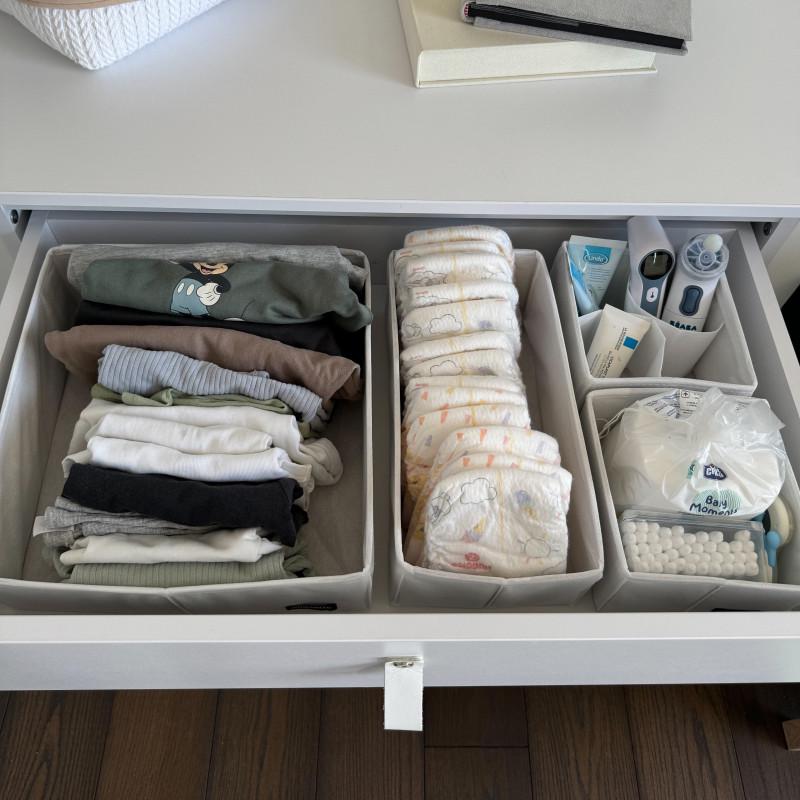 Набір органайзерів в дитячий комод MIDI Білий (Wh-midi) - фото 2 Набір органайзерів в дитячий комод MIDI Білий (Wh-midi) - фото 2