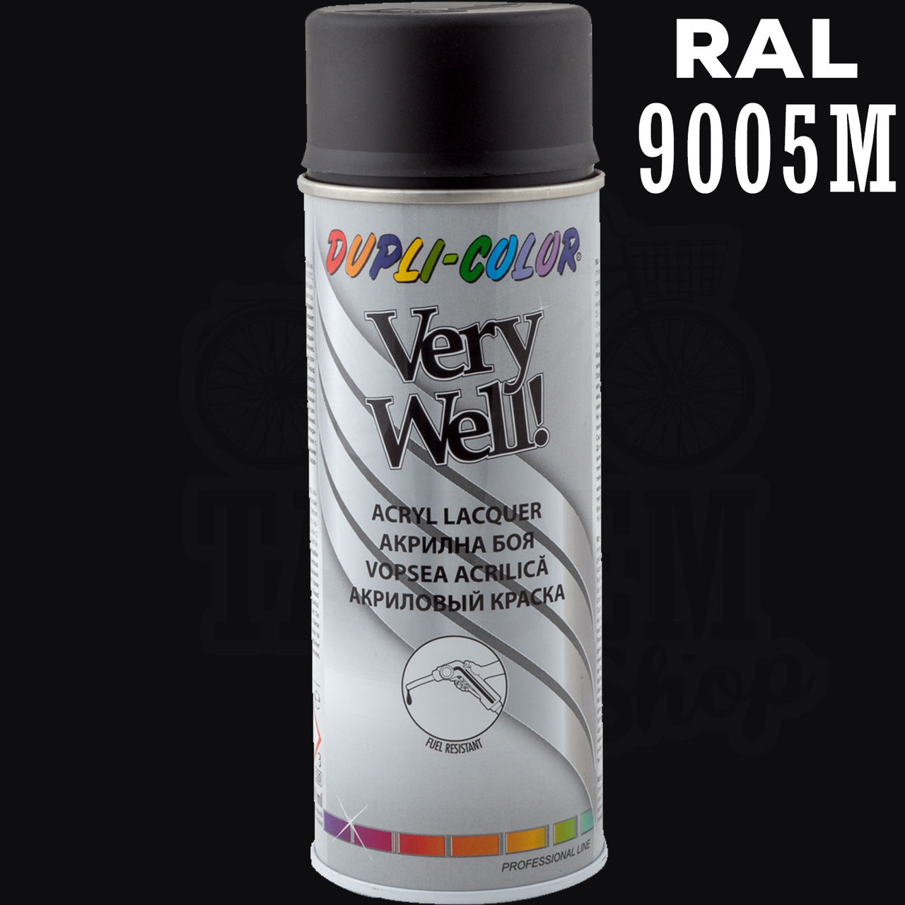 Аерозольна фарба емаль акрилова універсальна Dupli Color Very Well 400 мл Чорний матовий (RAL 9005) - фото 2 Аерозольна фарба емаль акрилова універсальна Dupli Color Very Well 400 мл Чорний матовий (RAL 9005) - фото 2