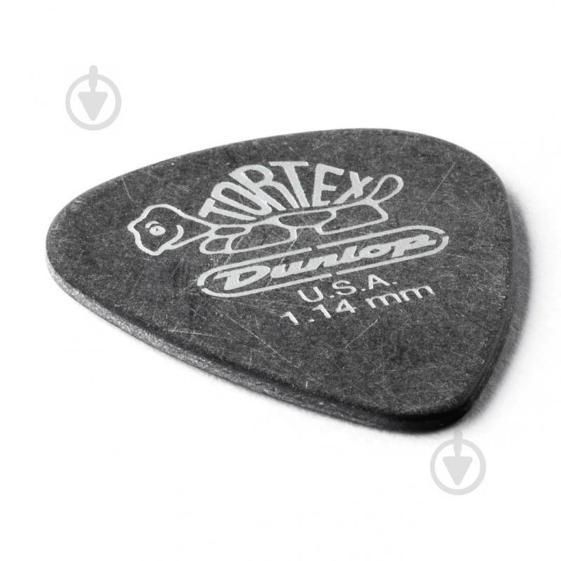 Медіатори Dunlop 488P1.14 Tortex Pitch Black Standart Guitar Pick 1.14 mm (12 шт.) - фото 3