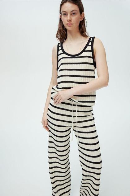 Топ женский H&M в полоску M Бело-черный (1233665П)