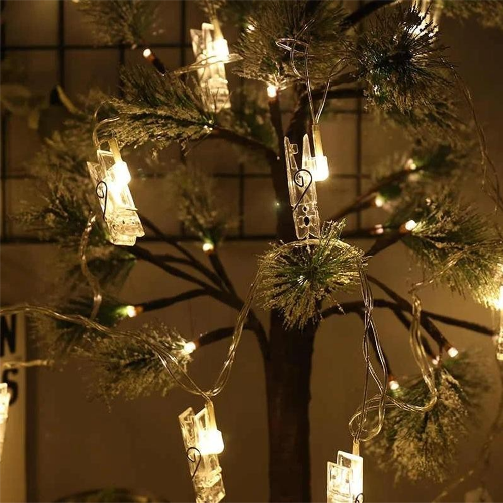 Светодиодная гирлянда с прищепками для фото, 3м, 20 LED, от батареек AA, Теплый белый - фото 8 Светодиодная гирлянда с прищепками для фото, 3м, 20 LED, от батареек AA, Теплый белый - фото 8