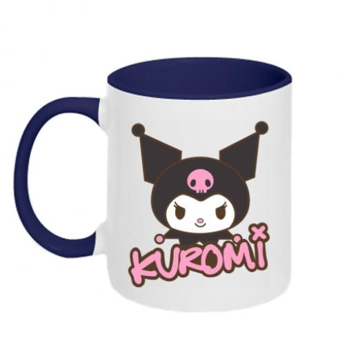 Чашка двухцветная Kuromi Sanrio 320 мл Белый с синим (13170933-19-183976)