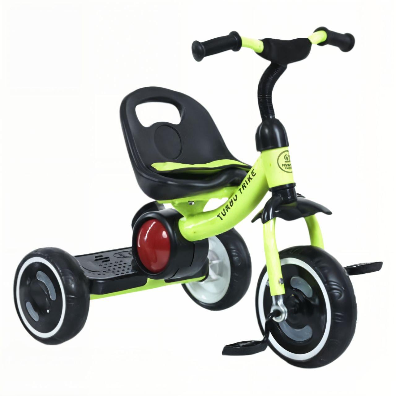 Велосипед триколісний Turbo Trike MT 3650-2-02 світло/музика/задня підніжка/накладка на сидіння Зелений (32646379)