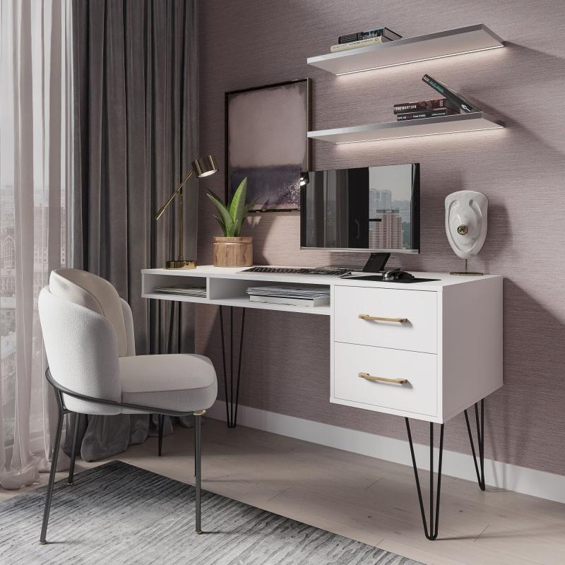 Стіл письмовий Loft-2 1400х598х750 мм Білий (Арт.212) - фото 4 Стіл письмовий Loft-2 1400х598х750 мм Білий (Арт.212) - фото 4