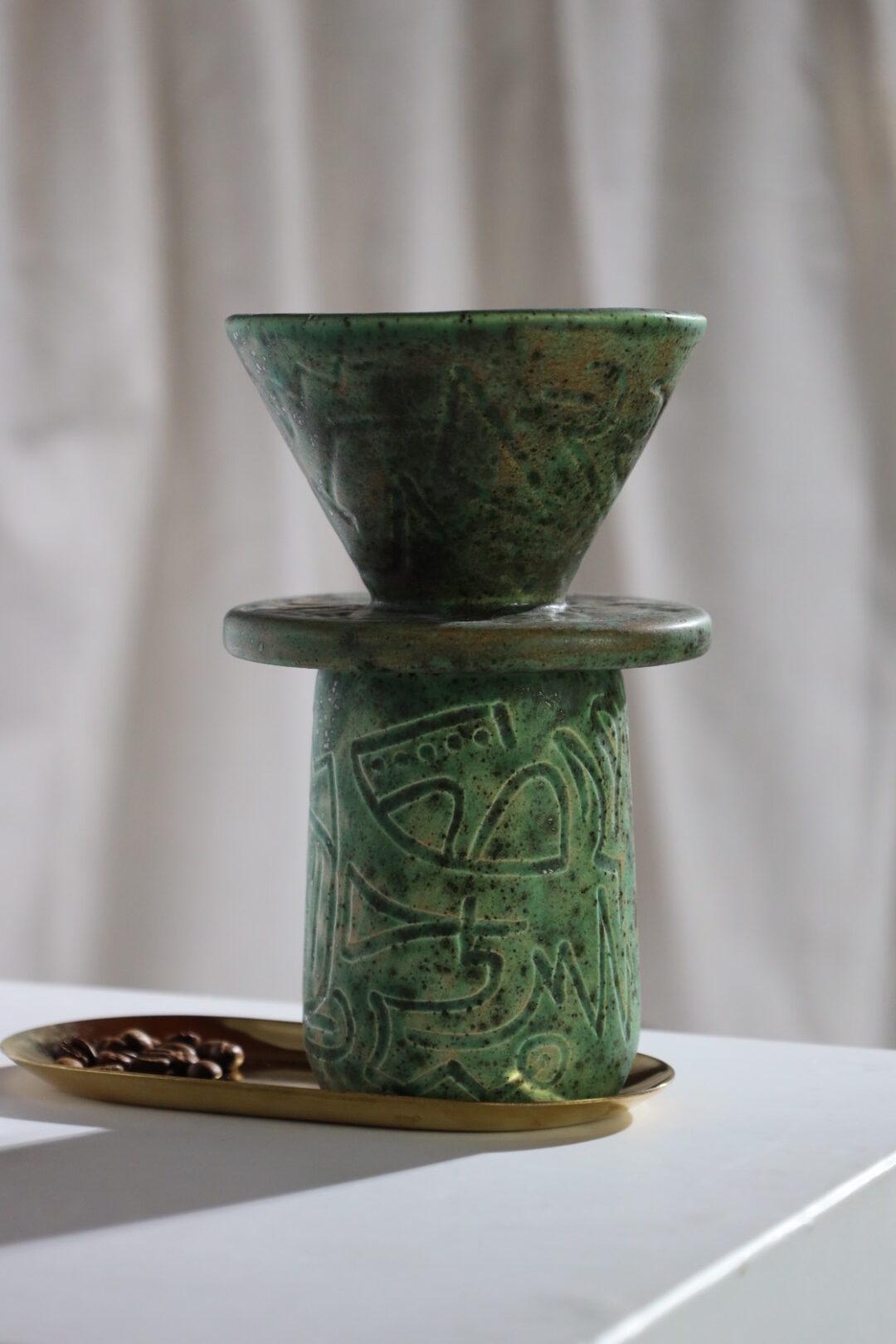 Набор кофейный Эльф пуровер/воронка V60/чашка ручной работы (POV-003) - фото 3 Набор кофейный Эльф пуровер/воронка V60/чашка ручной работы (POV-003) - фото 3