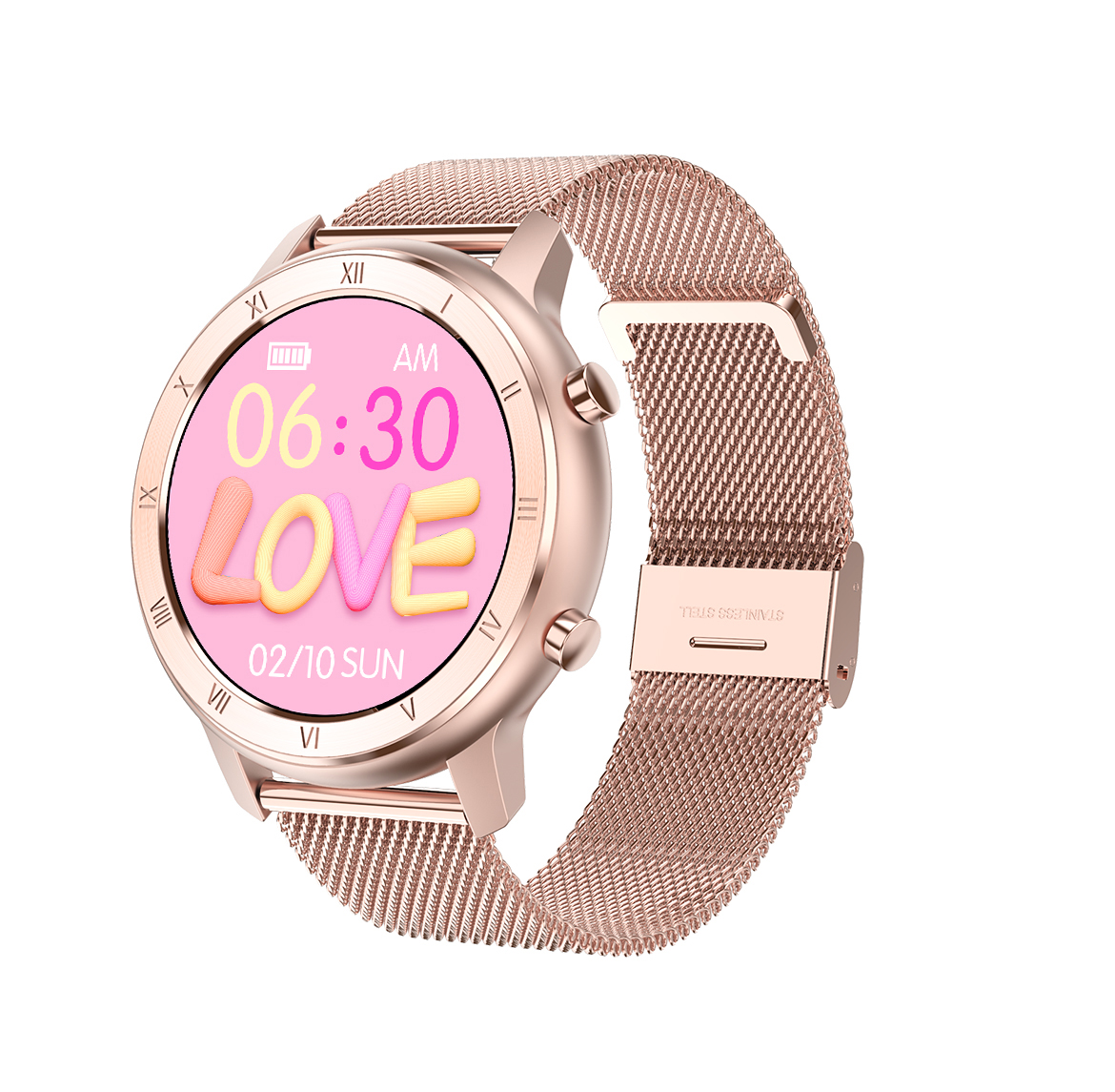 Смарт-часы NO.1 DT89 Metal с тонометром и пульсоксиметром Розово-золотой
