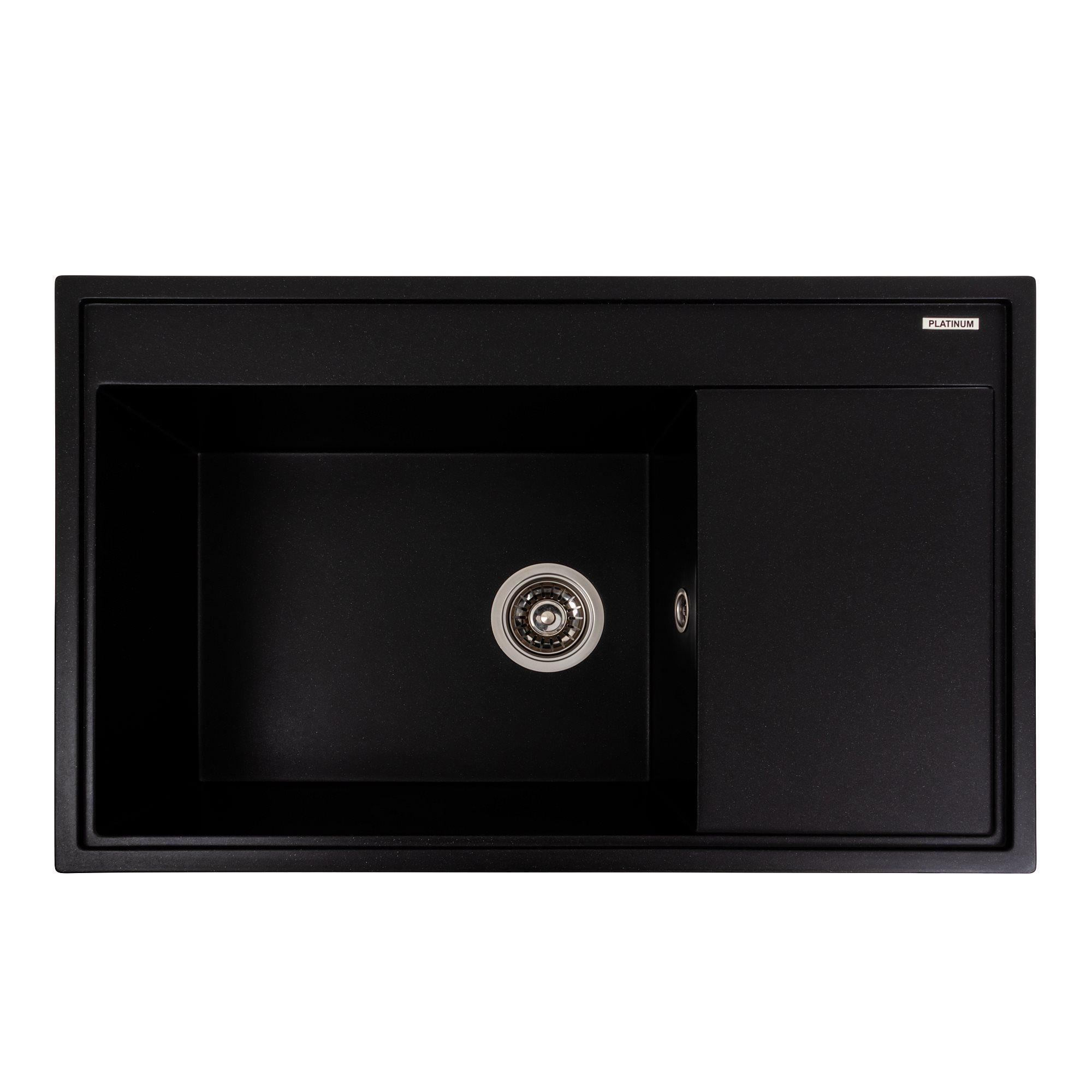 Гранитная мойка для кухни Valeso AZURIT 7950 матовая Черный металлик Гранитная мойка для кухни Valeso AZURIT 7950 матовая Черный металлик