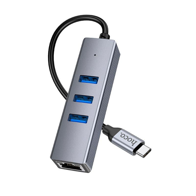 USB-хаб Easy link Type-C Gigabit Network HB34 Grey (12058967) - фото 5