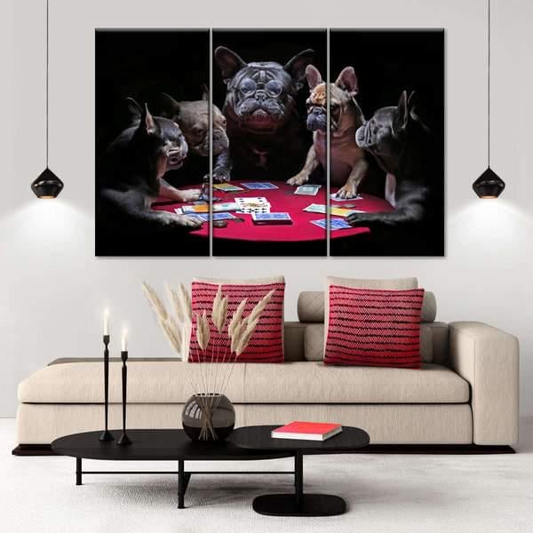 Модульная картина KIL Art Животный азарт из трех частей 78x48 см (M3_M_30)