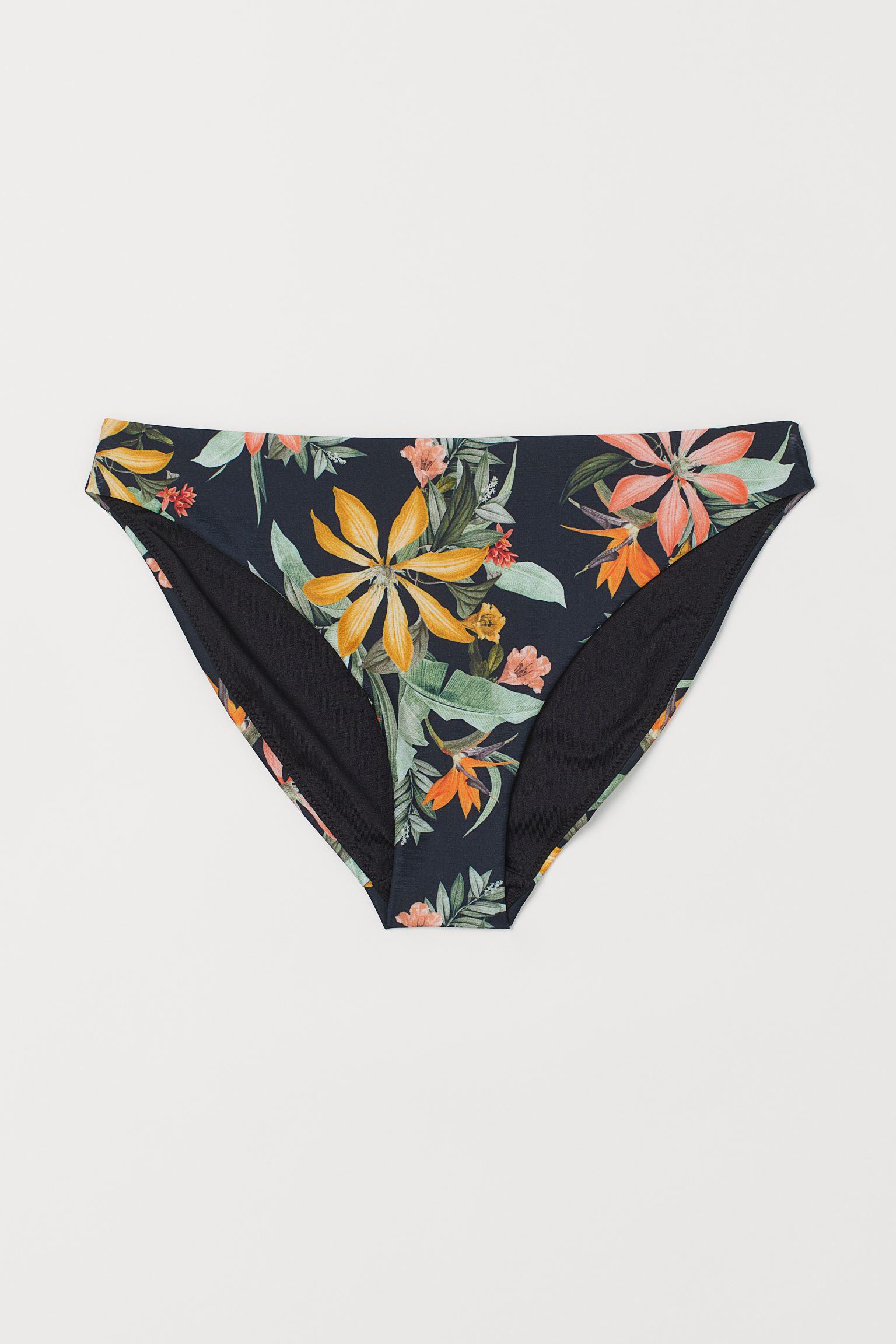 Трусики купальные H&M Цветы р. 42 Черный (15055995801)