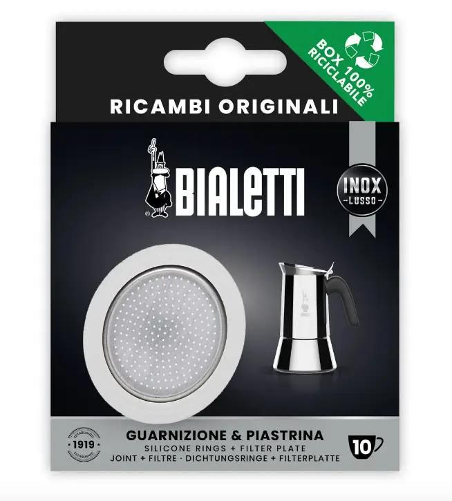 Комплект запчастин для гейзерної кавоварки Bialetti із нержавіючої сталі на 10 порцій (01849993)