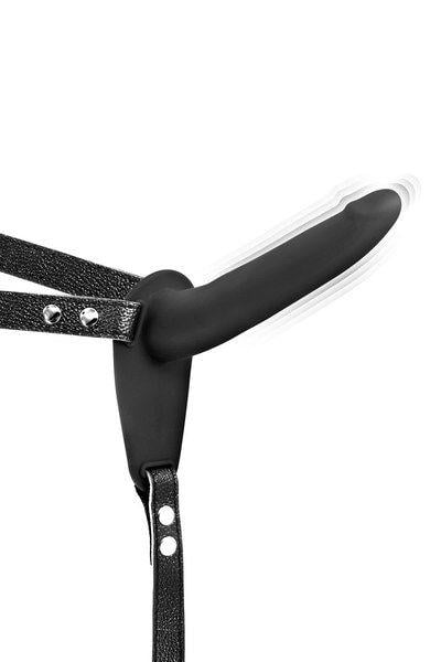 Страпон з вібрацією Fetish Tentation Vibrating Strap-On with Dildo Чорний (SO3749)