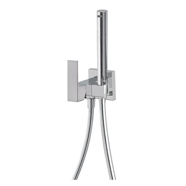 Гигиенический душ со смесителем Tres Cuadro-Tres Полированная сталь (00612301AC) Гигиенический душ со смесителем Tres Cuadro-Tres Полированная сталь (00612301AC)