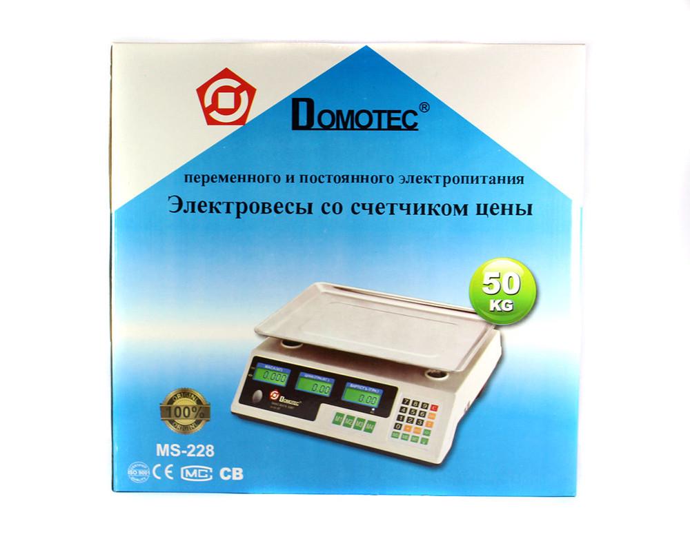 Торгові електронні ваги Domotec MS-228 до 50 кг 5 Вт (1053480261) - фото 2