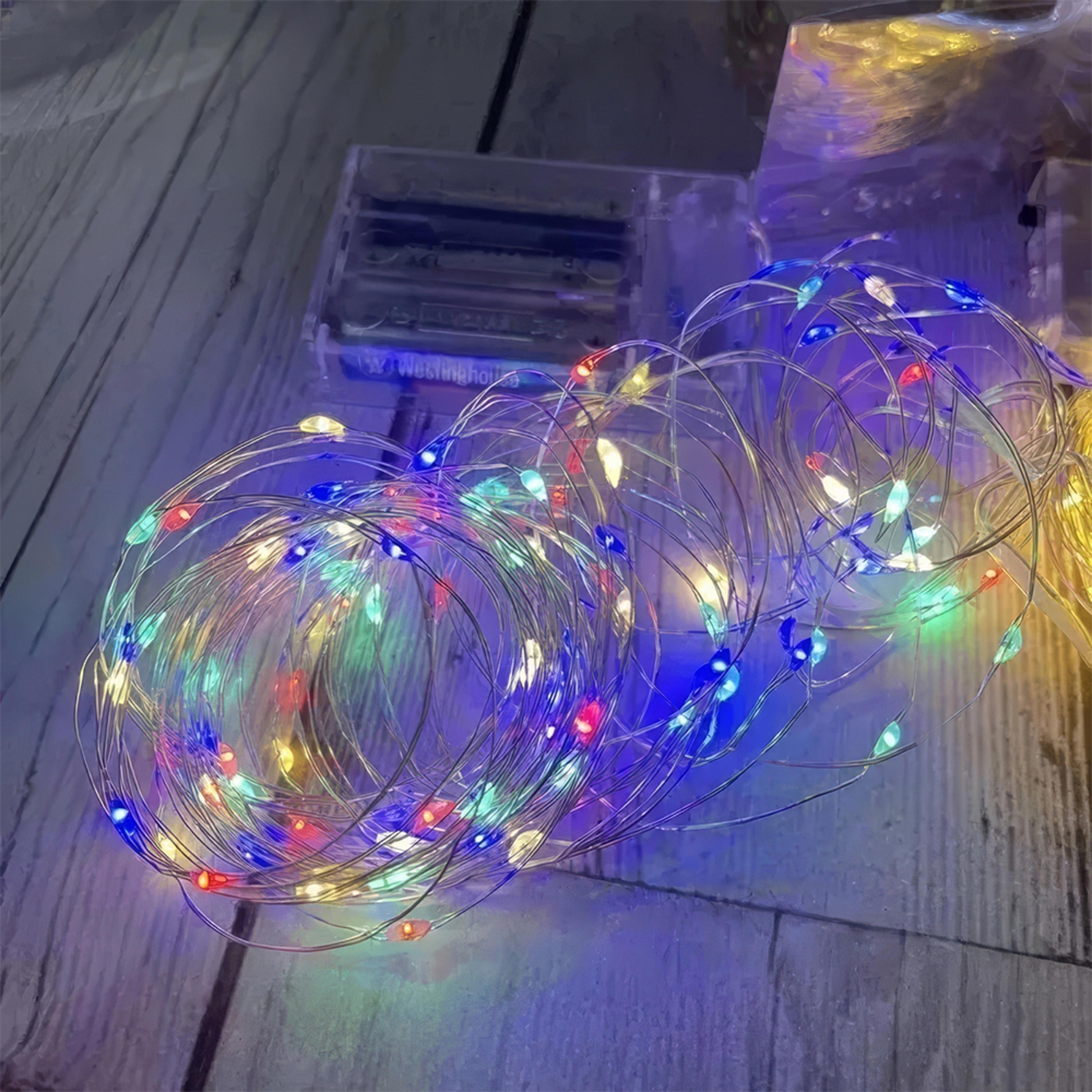 Гірлянда світлодіодна 5 м на батарейках 3xAA Мультиколір (WLS-QX-DCH2188M5) - фото 2