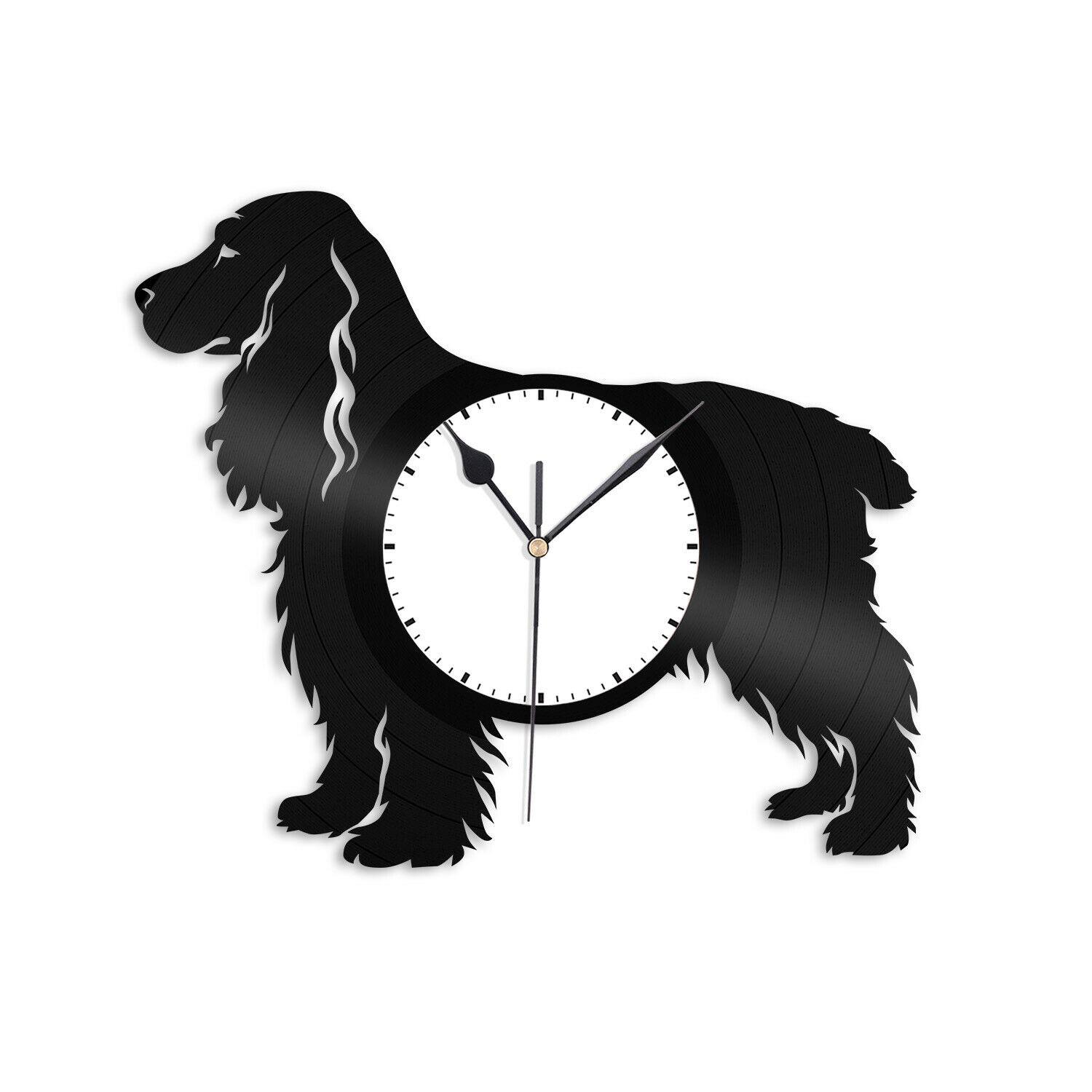 Часы настенные Кокер-спаниель 1726 из виниловой пластинки