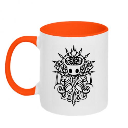 Чашка керамическая двухцветная Hollow Knight 320 мл Оранжевый с белым (6865683-36-135521)