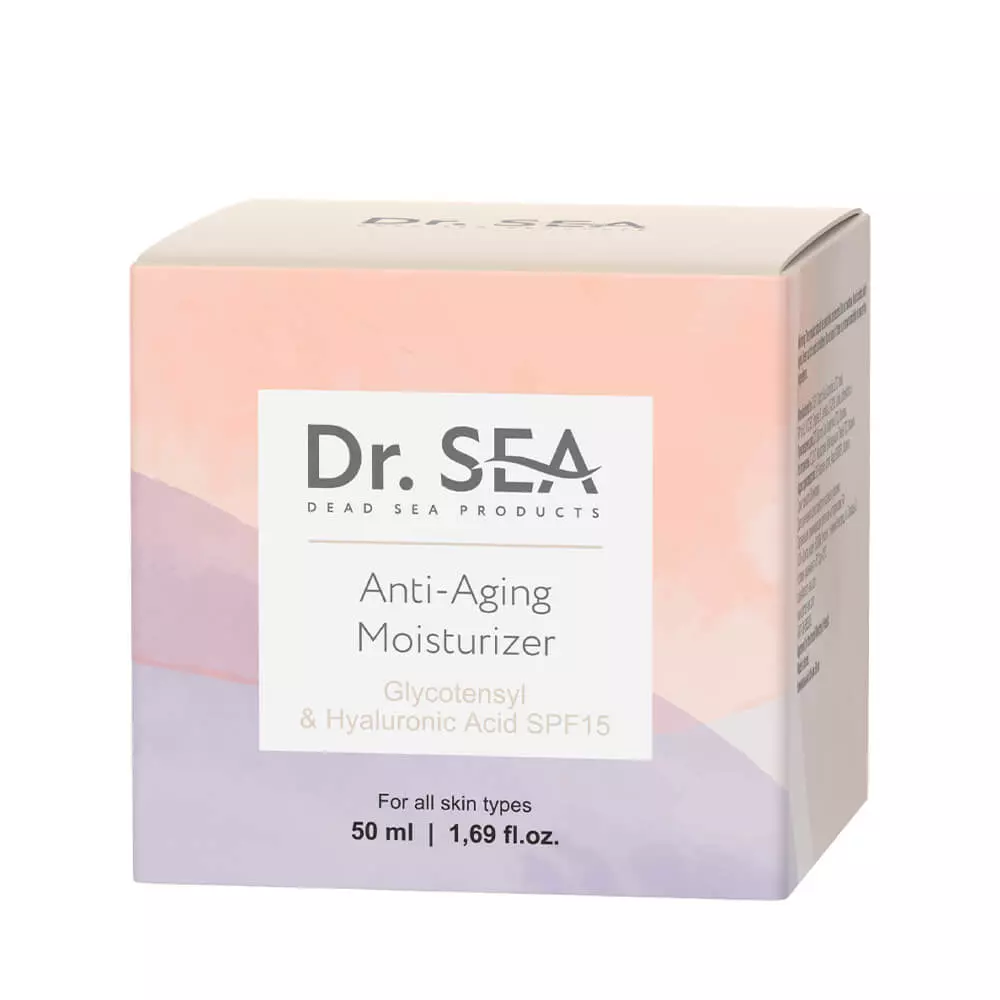 Крем увлажняющий антивозрастной Dr.Sea с гликтензилом и гиалуроновой кислотой SPF15 50 мл (7293720020714) - фото 3 Крем увлажняющий антивозрастной Dr.Sea с гликтензилом и гиалуроновой кислотой SPF15 50 мл (7293720020714) - фото 3