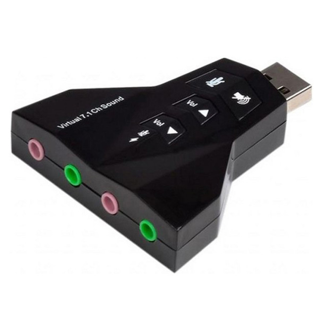Карта звуковая 7.1 USB QTS-009 Black (16163)