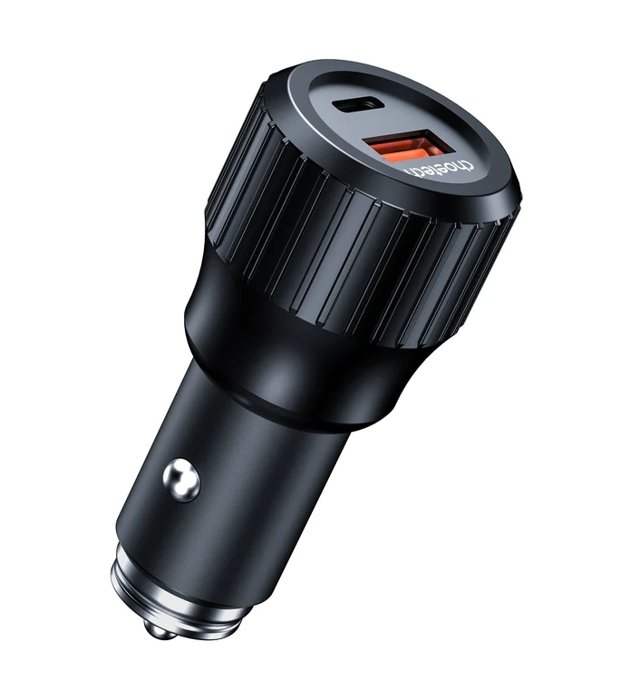Зарядний пристрій автомобільний Choetech Dual 63 W USB-C 45 W USB-A 18 W (TC0010)