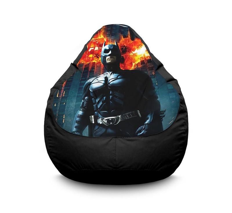 Крісло мішок iPuff Batman The Dark Knight Оксфорд XXXL 100х135 см Чорний