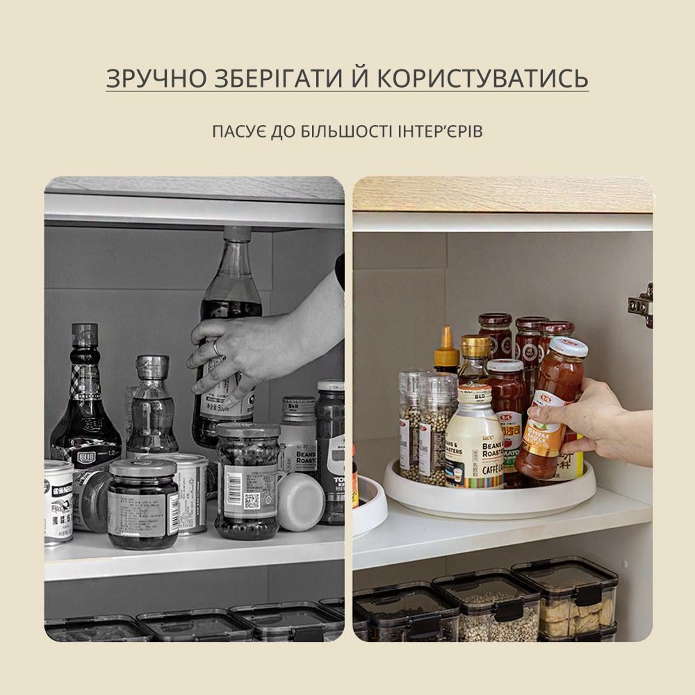 Полка-органайзер для специй кухонная поворотная 25 см (12597075) - фото 3
