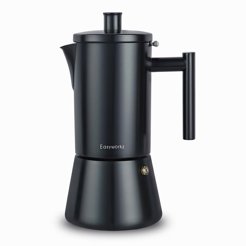 Гейзерная кофеварка Easyworkz diego moka pot из нержавеющей стали на 6 чашек Черный (М13630408)