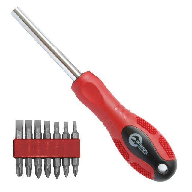 Отвертка магнитная Intertool HT-0415 1/4" с комплектом насадок 15 ед.