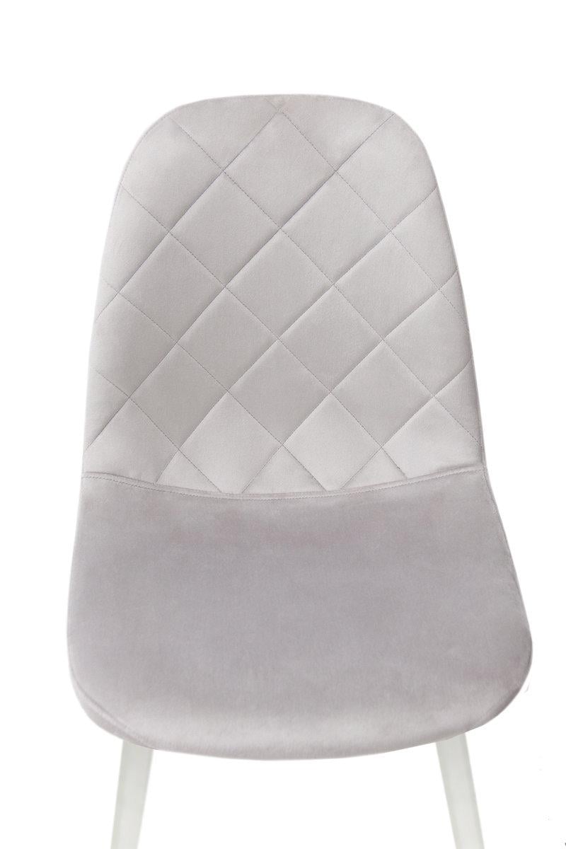 Стілець кухонний Ембер-L Мікс Меблі Білий/Велюр/Світло-сірий - фото 3 Стілець кухонний Ембер-L Мікс Меблі Білий/Велюр/Світло-сірий - фото 3