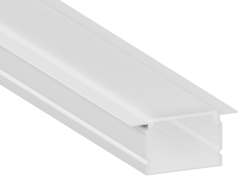 Профіль алюмінієвий для світлодіодної стрічки LEDUA АЛ-108 врізний 2 м Білий (9170)