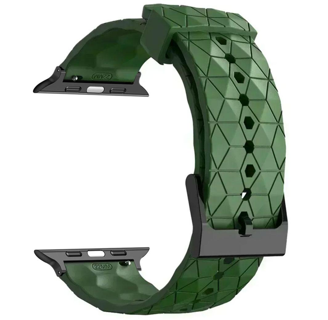 Ремешок силиконовый Primolux Dimond для часов Apple Watch 46/45/44/42 мм Army Green (35369917)