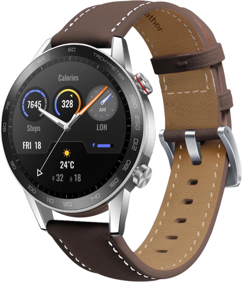 Ремешок кожаный Folsa для Honor Magic Watch 2 46 мм Dark Brown (31551-05)