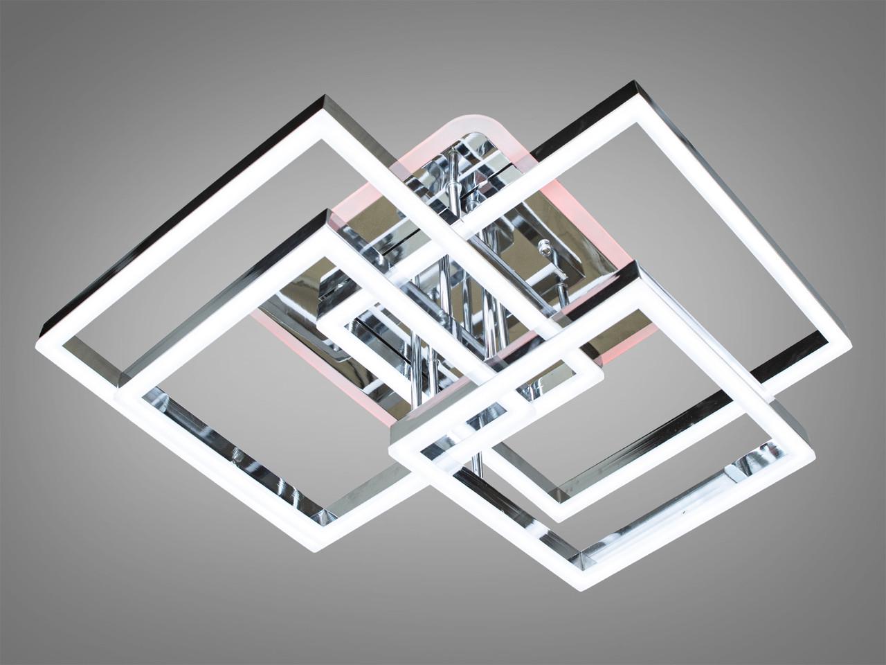 Люстра LED для зала 7002HR-LS 145W на 21 м2 Хром (1574214866)