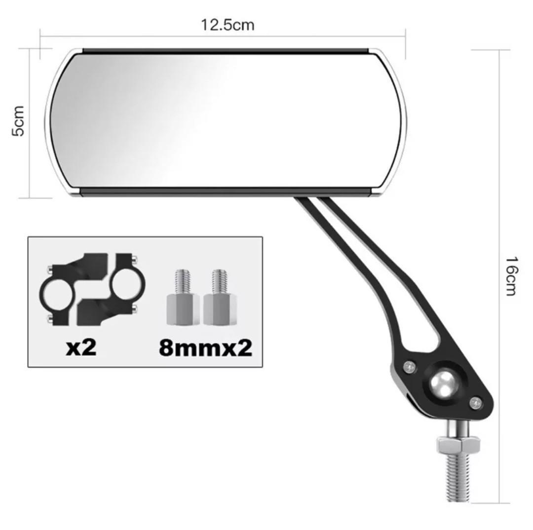 Набор зеркал заднего вида для велосипеда 2 шт. (6550974) - фото 8