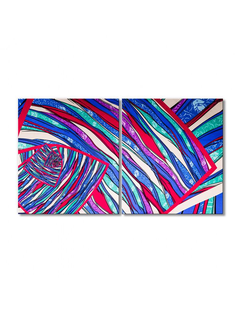 Картина модульная Текстура ткани 2 модуля 50x75 см