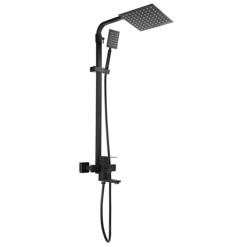 Душевая колонна MIXXUS KUB-009-J со смесителем нержавеющая сталь Черный (MI2814)