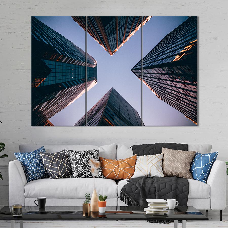 Картина город Идеальные небоскрёбы Нью-Йорка 156x100 см (A720-3)