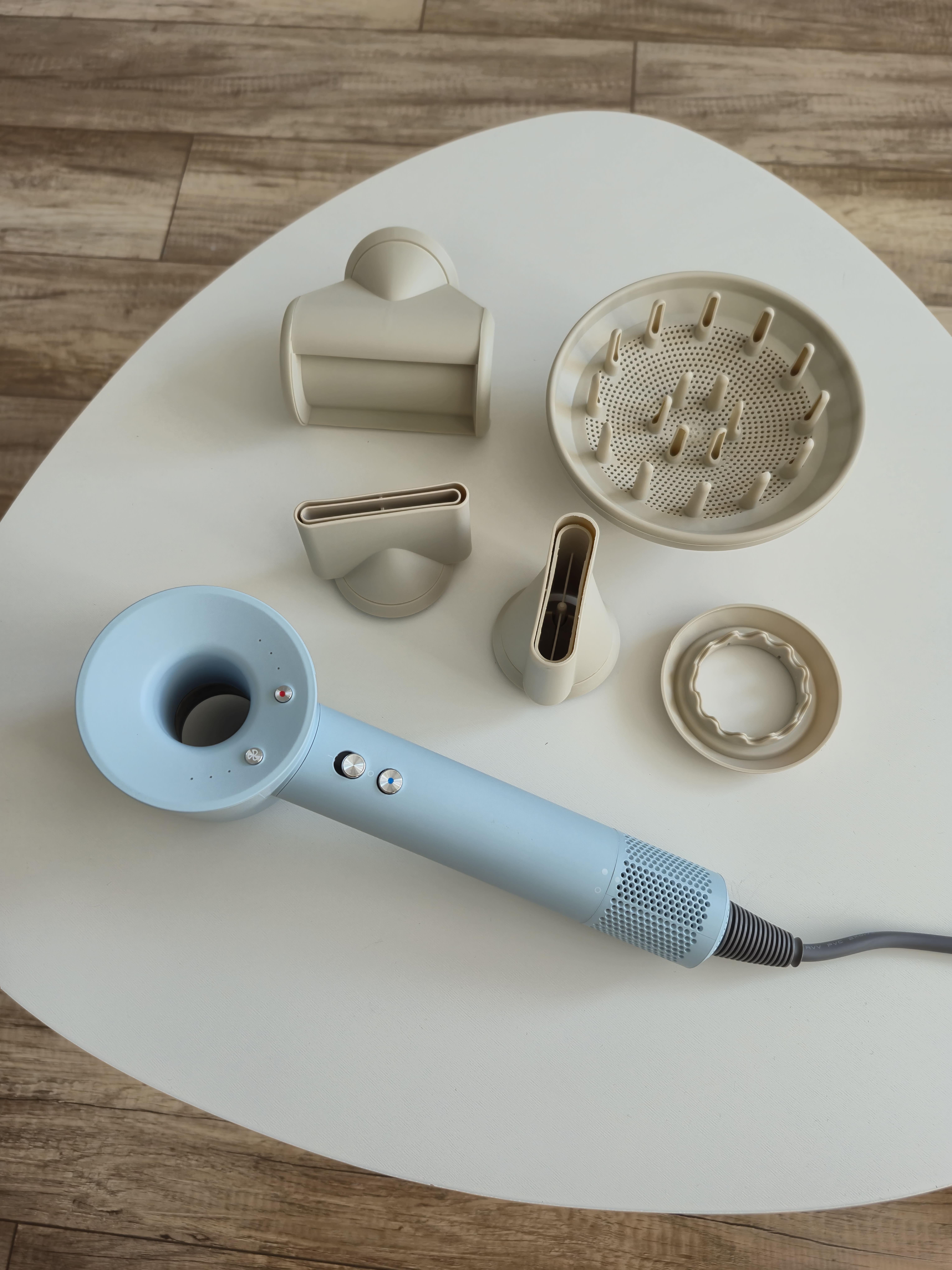 Фен для волосся Super Hair Dryer 5 насадок 1600 Вт Блакитний (20003)